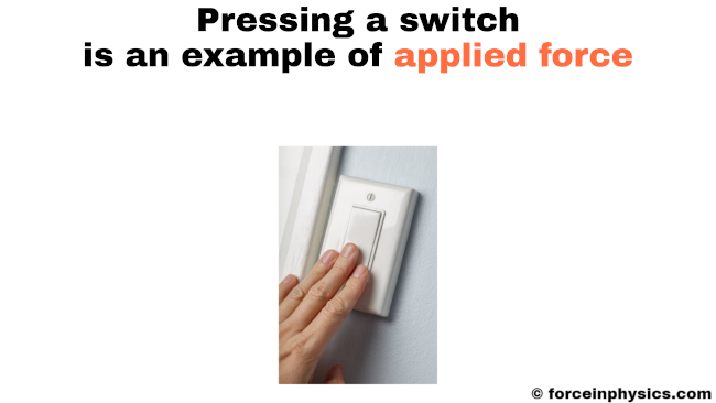 Applied force example - light switch