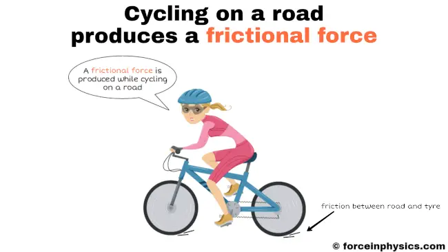 Frictional force example - Cycling on a road