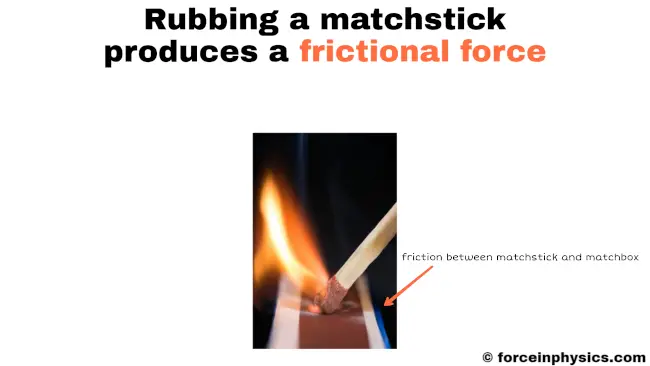 Friction example - matchstick