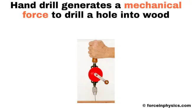 Mechanical force example - drilling