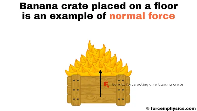 Normal force in physics - Banana crate placed on a floor